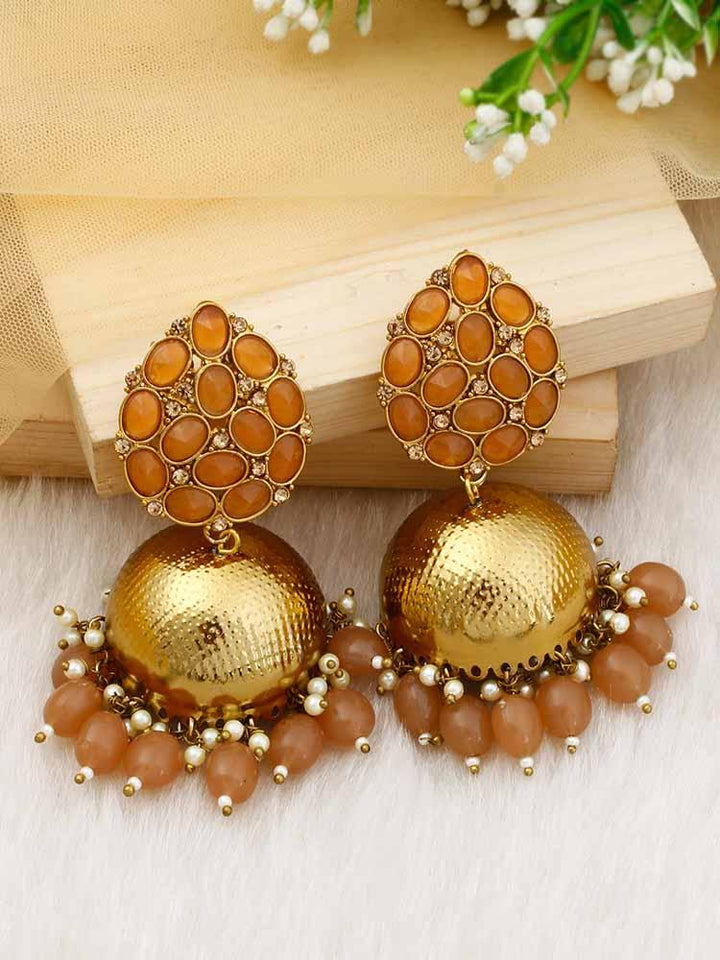 Brown Bubble Jhumkis - Bling Bag