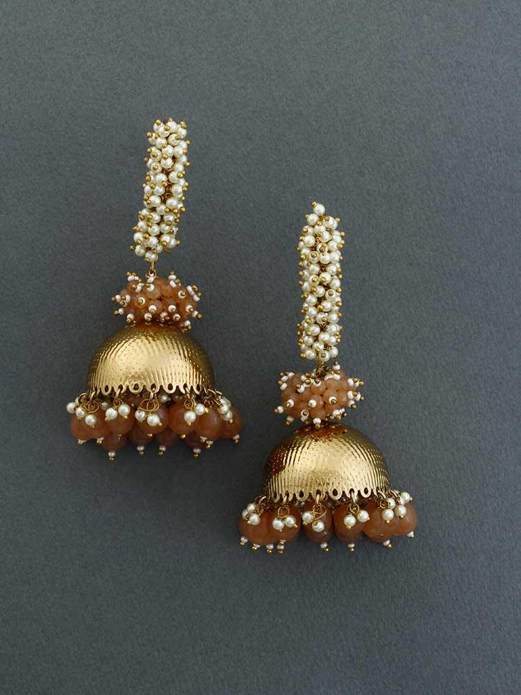 Brown Jivansh Jhumkis - Bling Bag