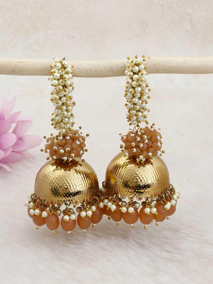 Brown Jivansh Jhumkis - Bling Bag