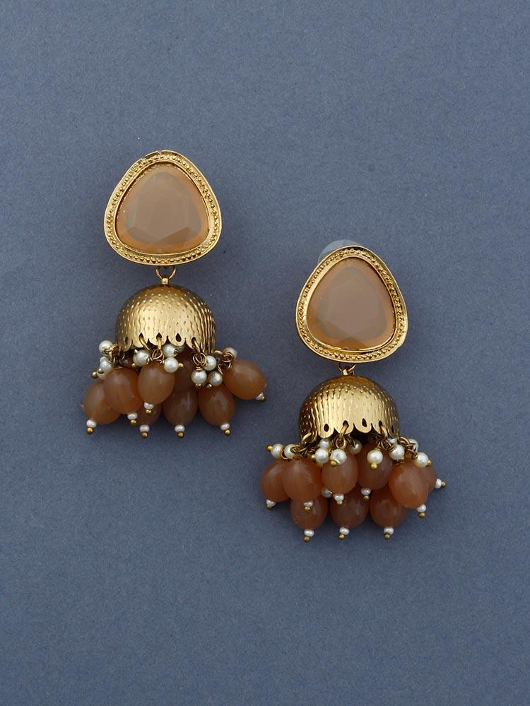 Brown Mini Shesha Jhumkis - Bling Bag
