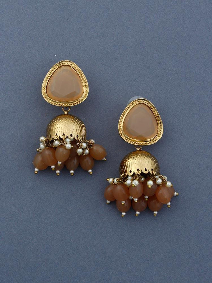Brown Mini Shesha Jhumkis - Bling Bag