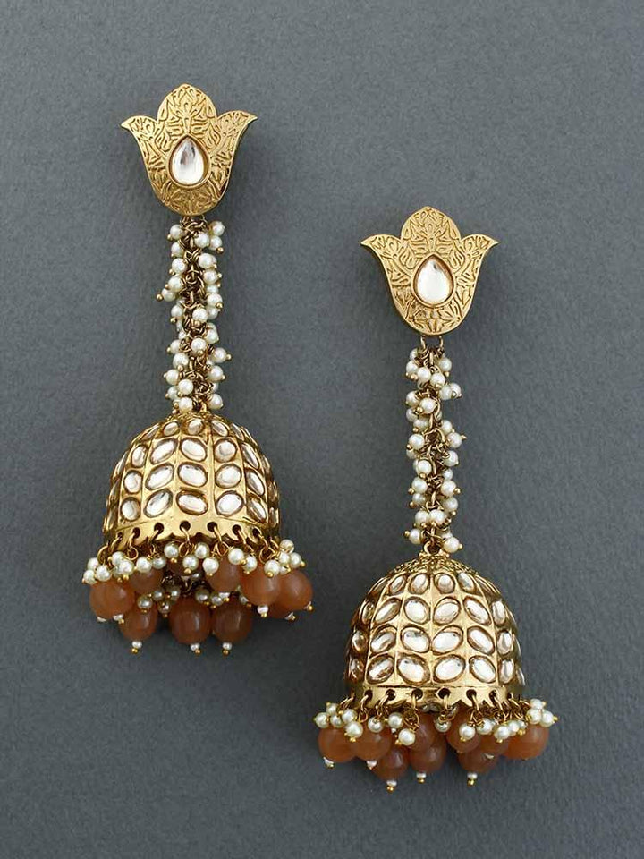 Brown Rajkumari Jhumkis - Bling Bag