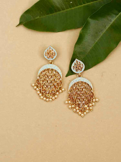 earrings - Bling Bag Turquoise Ishika Dangler Earrings