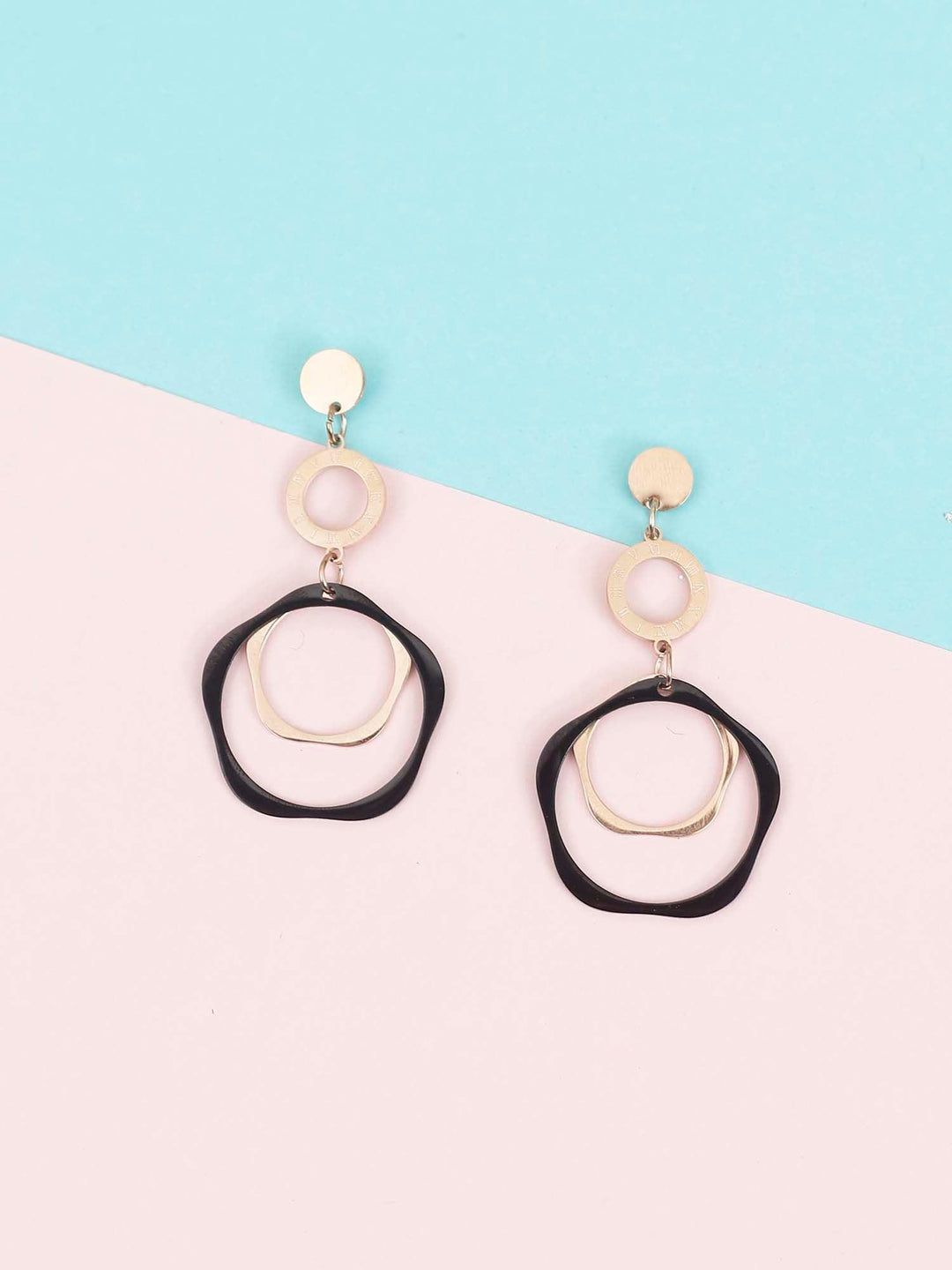 earrings - Bling Bag Black Huck Dangler Earrings