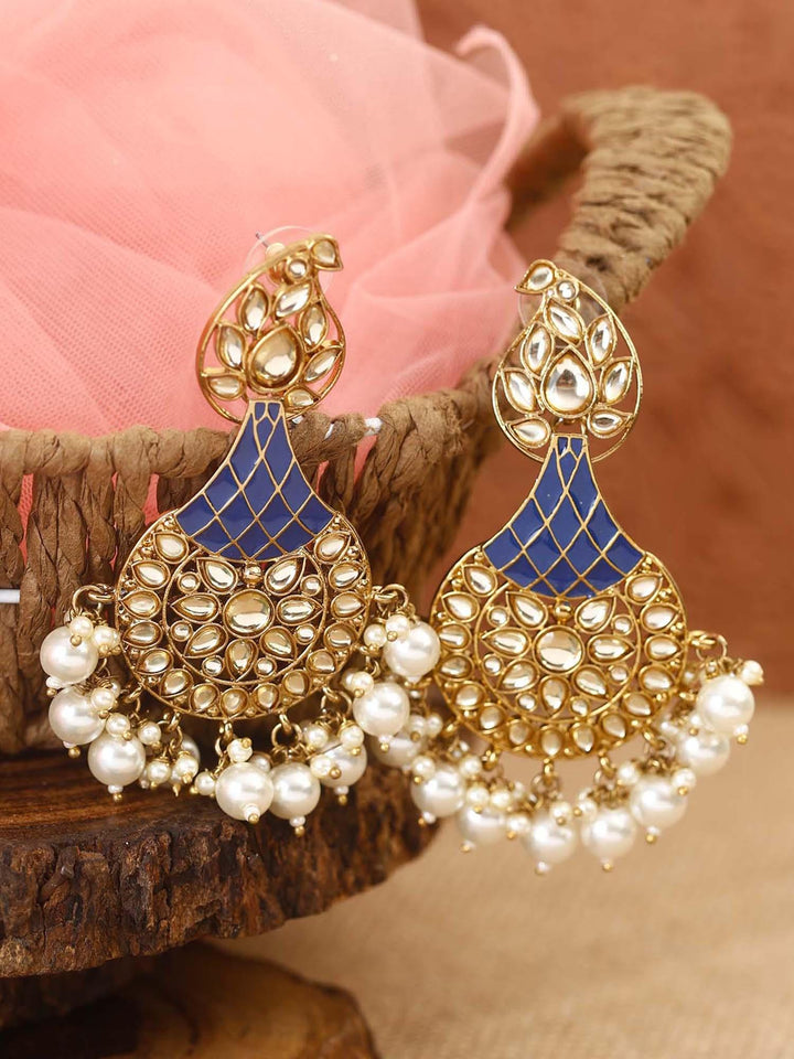 earrings - Bling Bag Navy Boond Designer Earrings