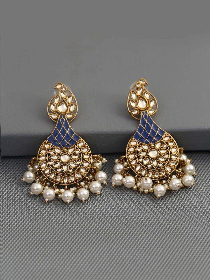 earrings - Bling Bag Navy Boond Designer Earrings