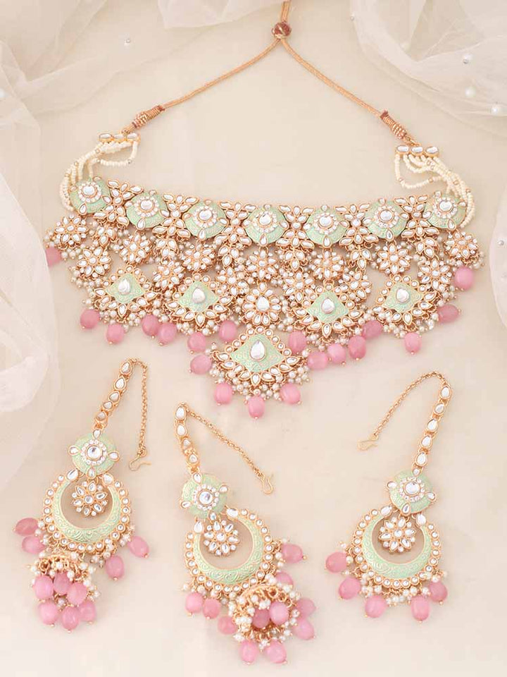 Blush Abinaya Jewellery Set