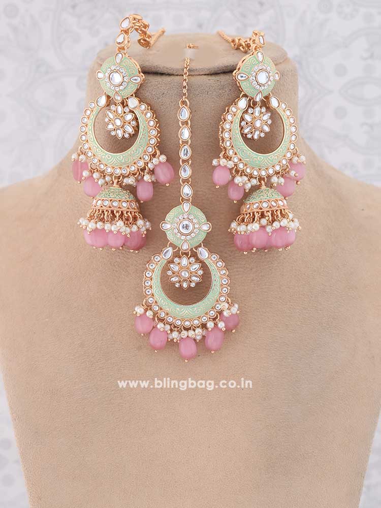 Blush Abinaya Jewellery Set