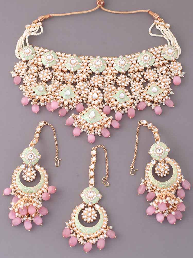 Blush Abinaya Jewellery Set