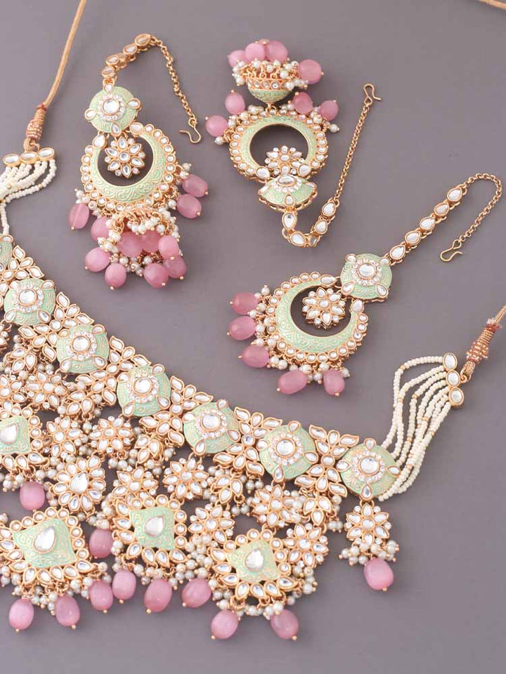 Blush Abinaya Jewellery Set