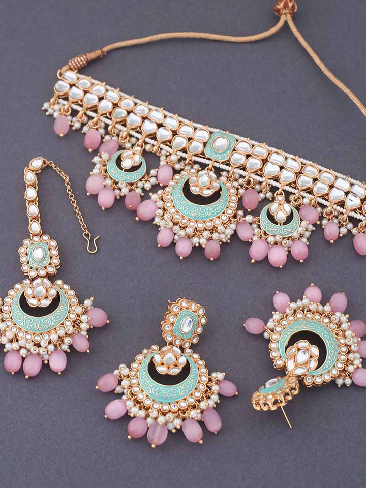 Blush Ajala Kundan Jewellery Set