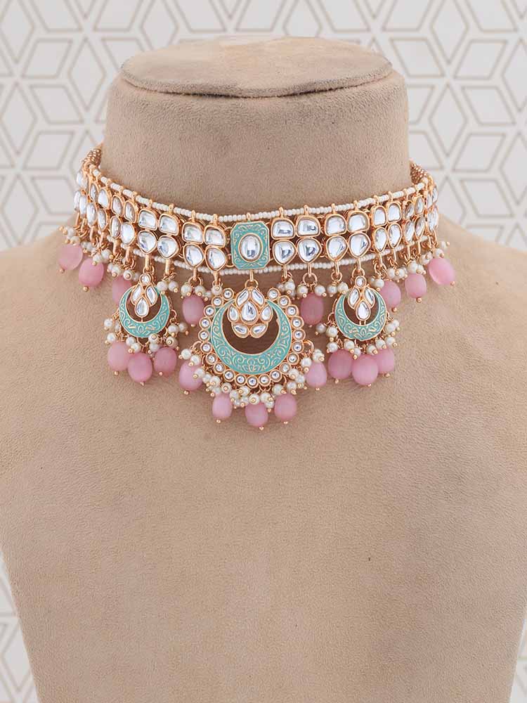 Blush Ajala Kundan Jewellery Set