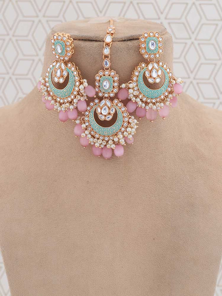 Blush Ajala Kundan Jewellery Set