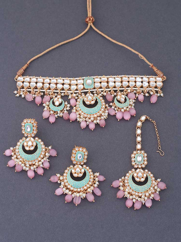 Blush Ajala Kundan Jewellery Set