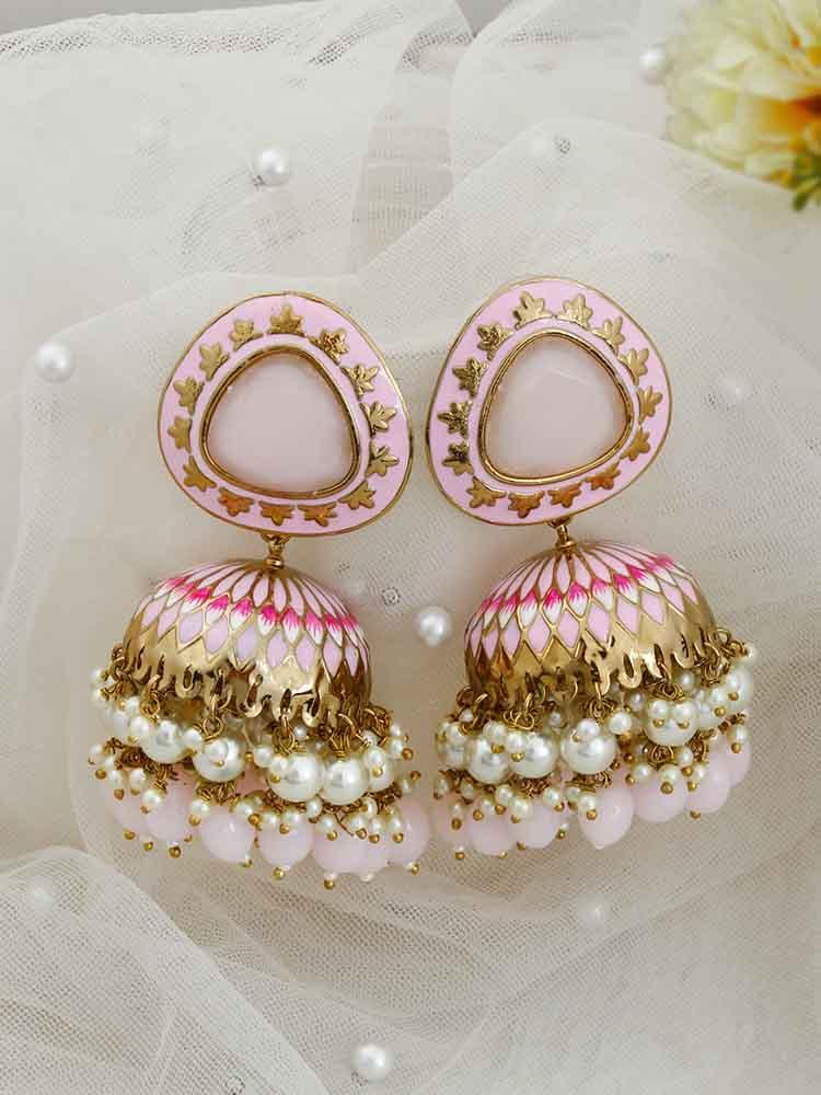 Blush Chetaki Jhumkis - Bling Bag