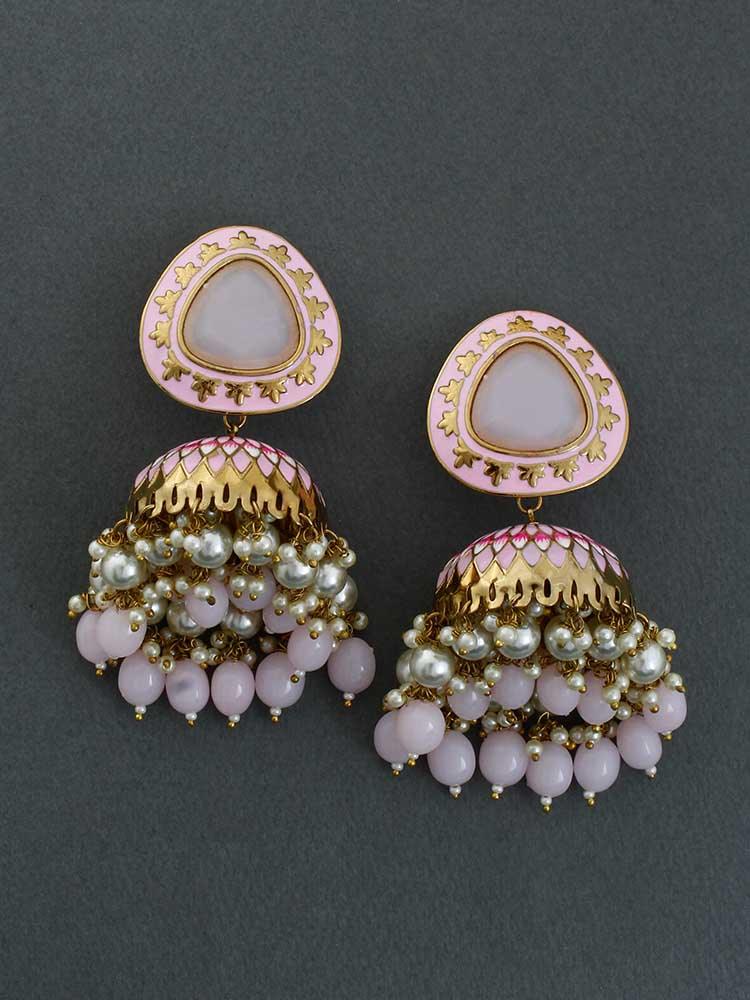 Blush Chetaki Jhumkis - Bling Bag