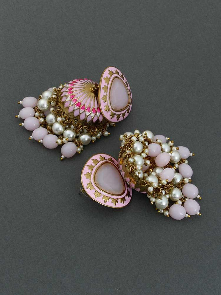 Blush Chetaki Jhumkis - Bling Bag