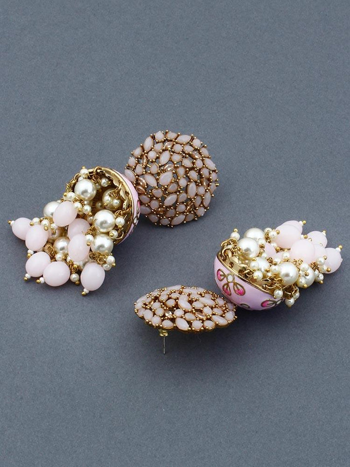 Blush Daliha Jhumkis - Bling Bag