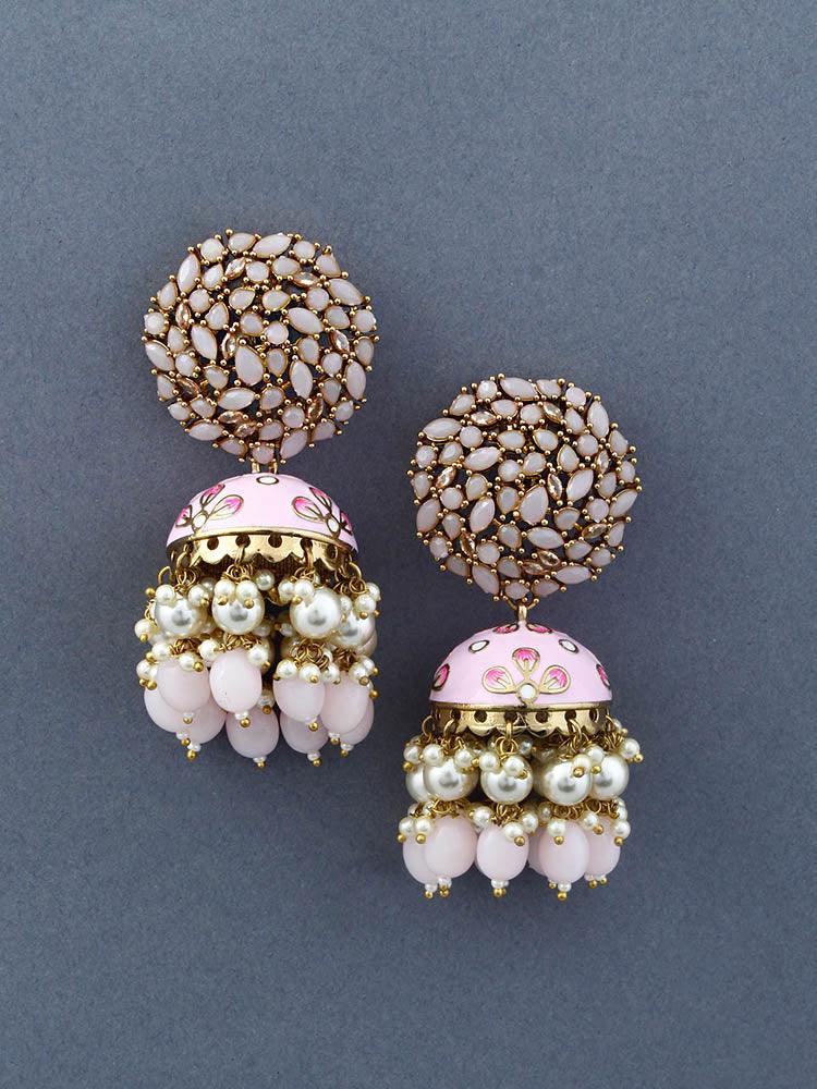 Blush Daliha Jhumkis - Bling Bag