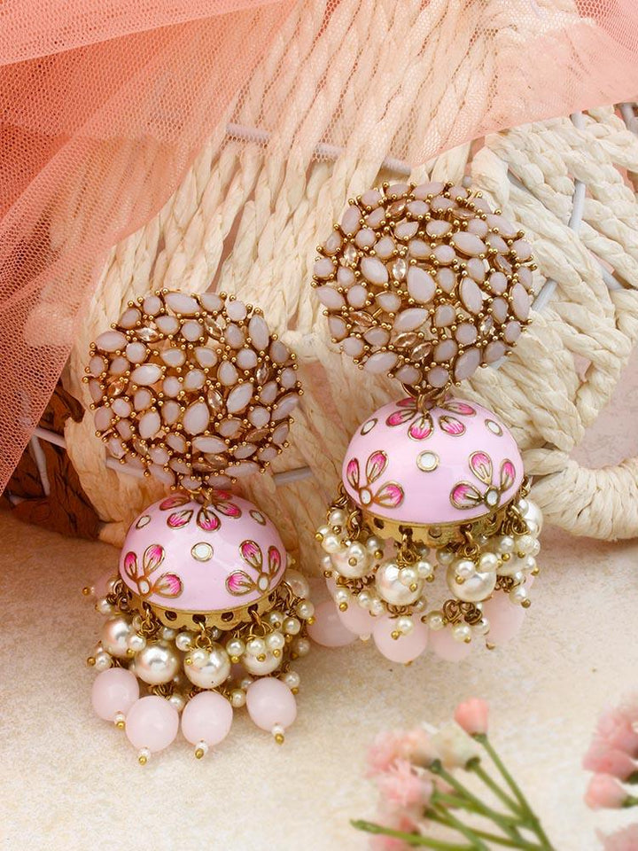 Blush Daliha Jhumkis - Bling Bag