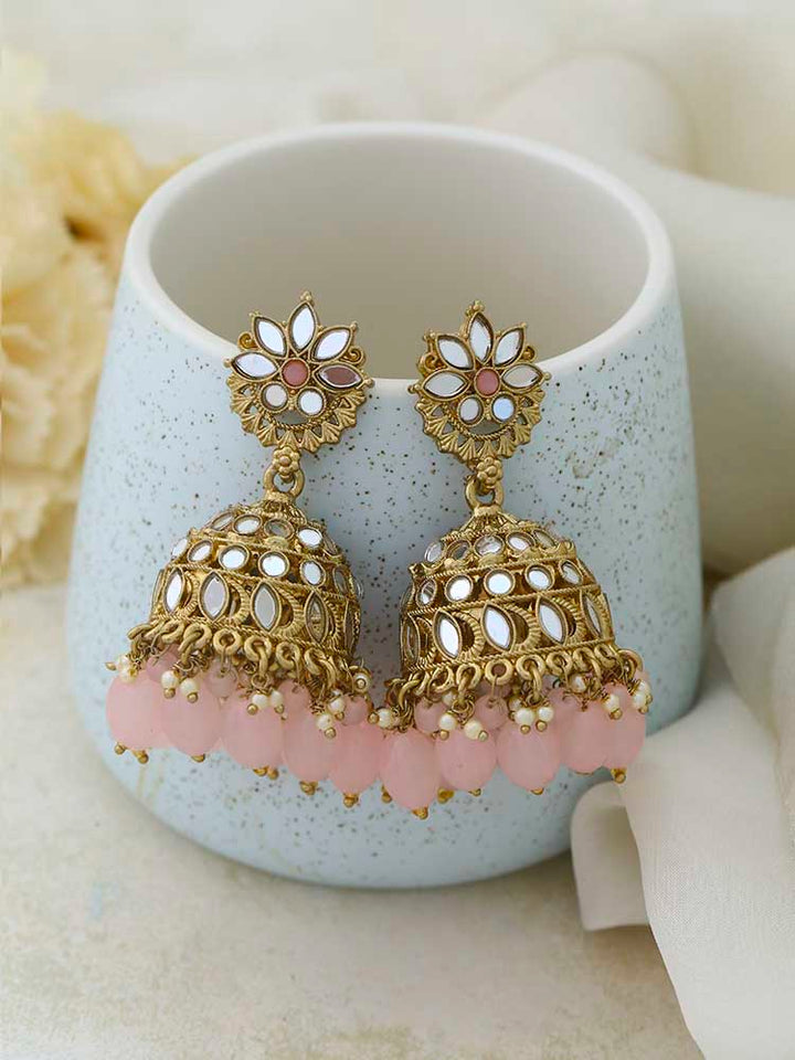 Blush Dhasan Jhumkis