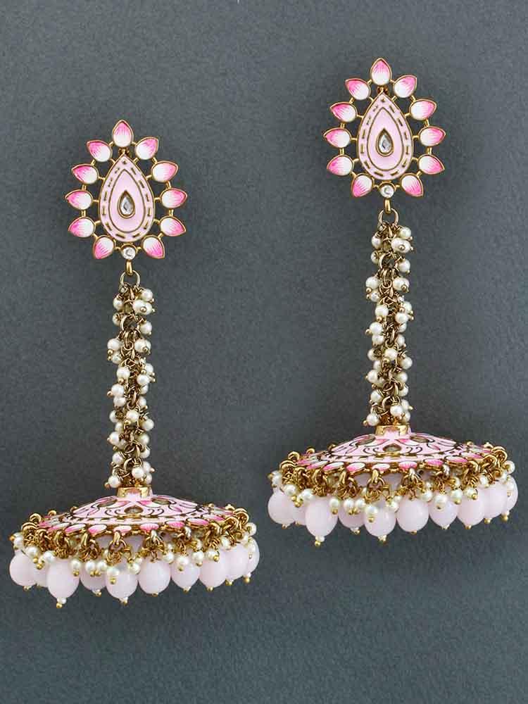 Blush Jacki Jhumkis - Bling Bag