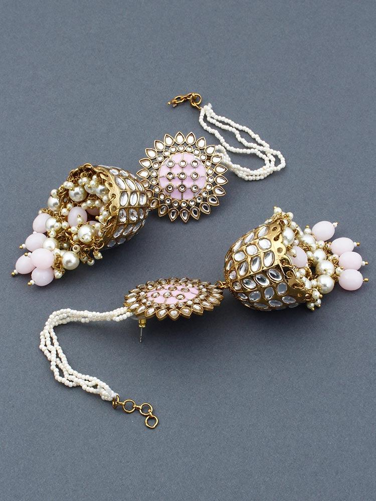 Blush Maharani Sahara Jhumkis - Bling Bag