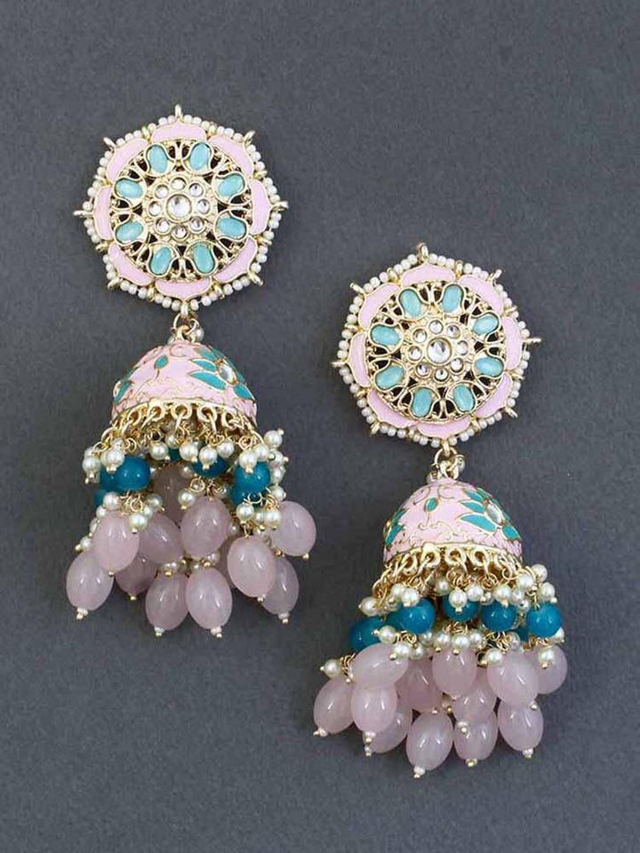 Blush Nrupal Satrangi Jhumkis - Bling Bag