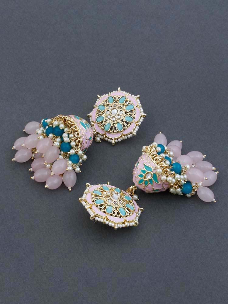 Blush Nrupal Satrangi Jhumkis - Bling Bag