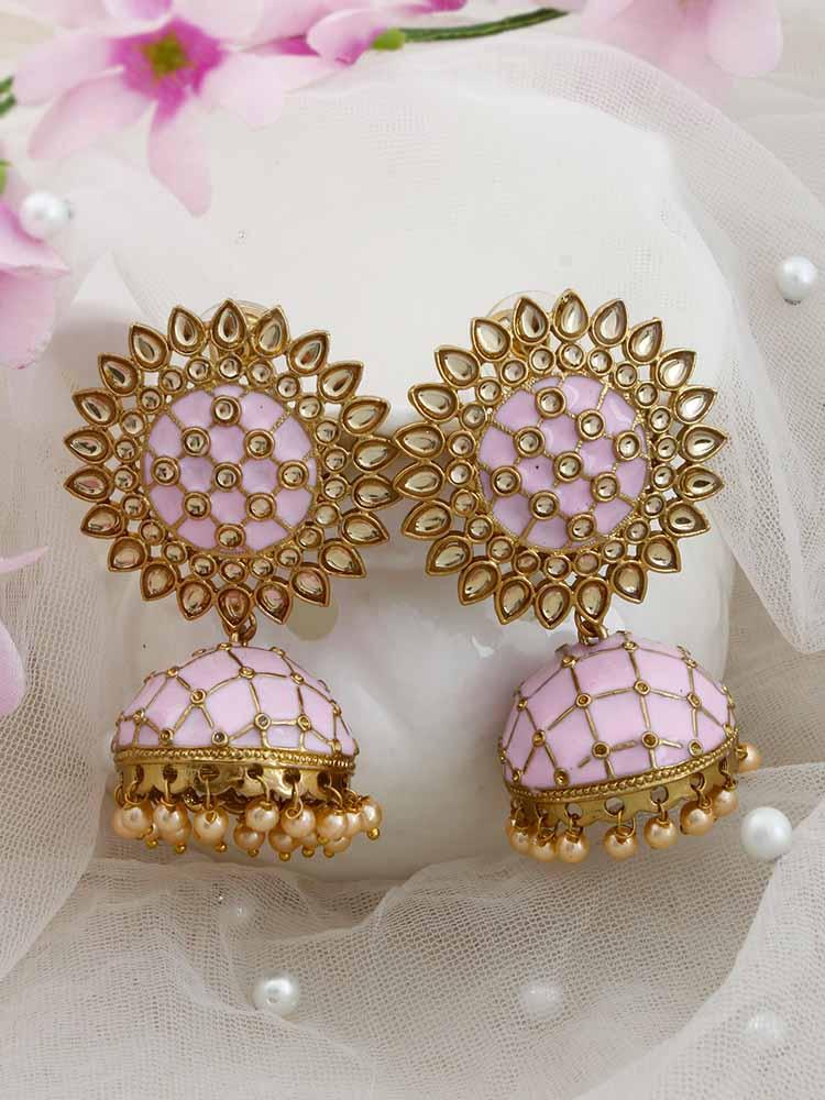 Blush Suraj Jhumkis - Bling Bag