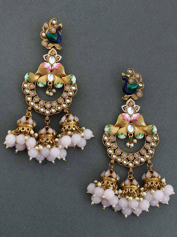 Blush Vrishank Jhumkis - Bling Bag
