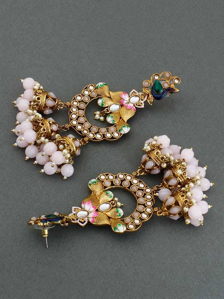 Blush Vrishank Jhumkis - Bling Bag