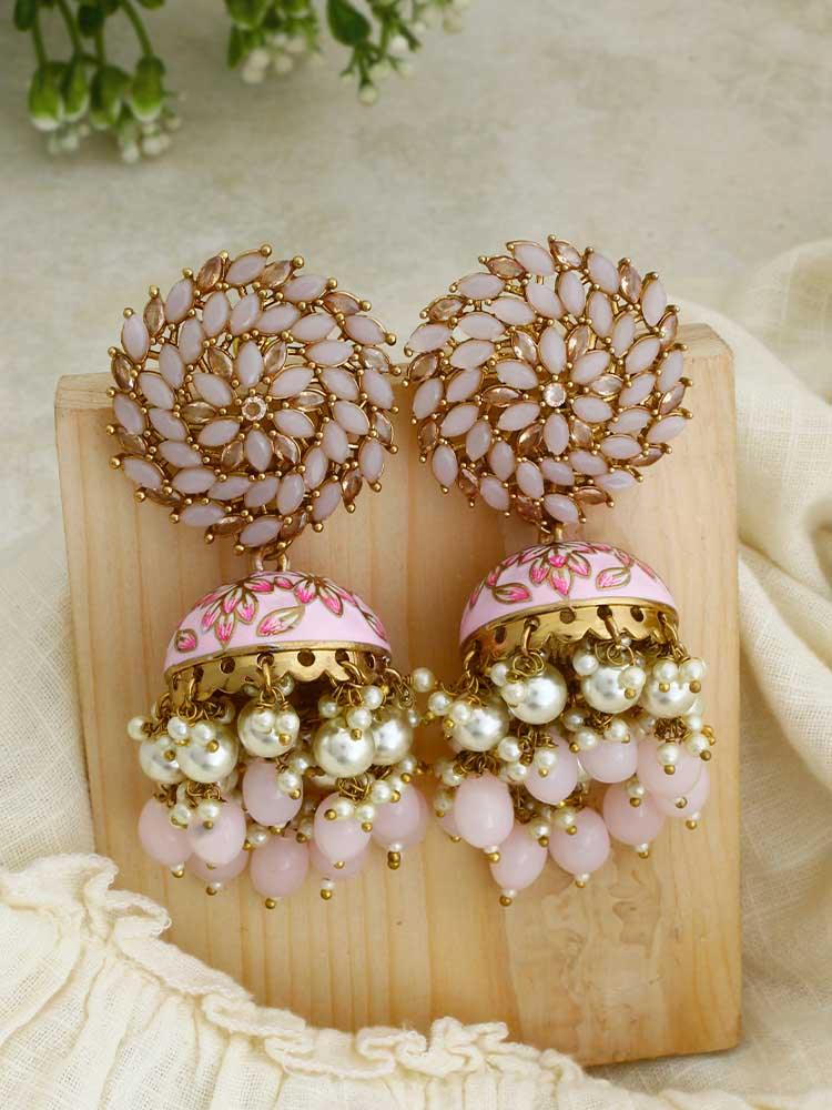 Blush Jessi Jhumkis - Bling Bag