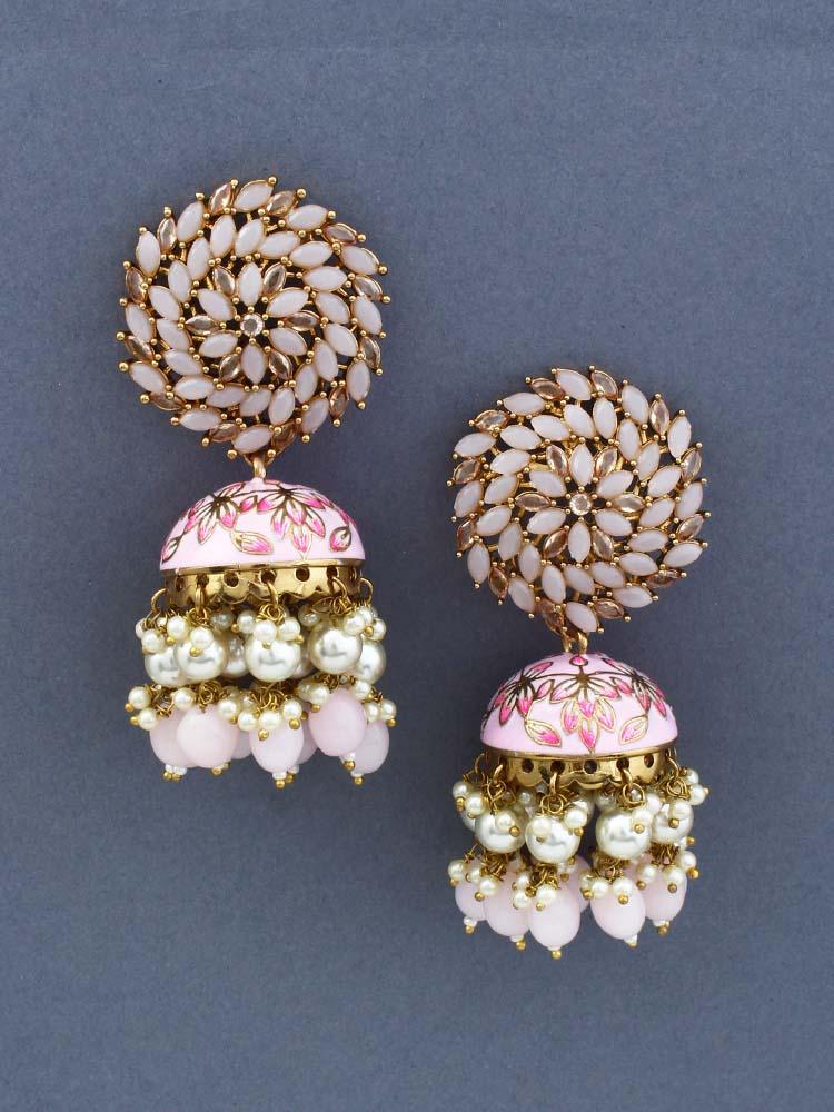 Blush Jessi Jhumkis - Bling Bag