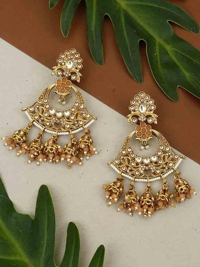 earrings - Bling Bag Brown Bella Jhumki Earrings
