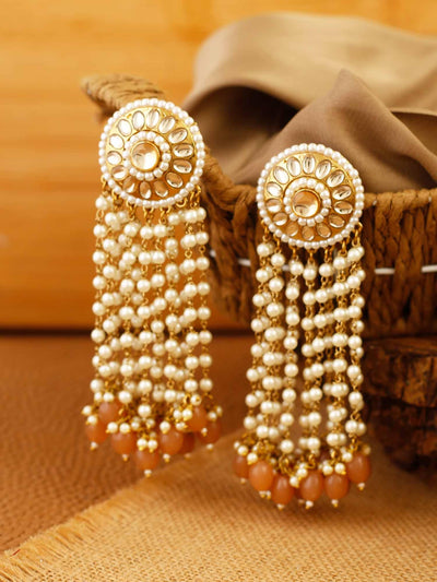 earrings - Bling Bag Brown Heer Designer Earrings