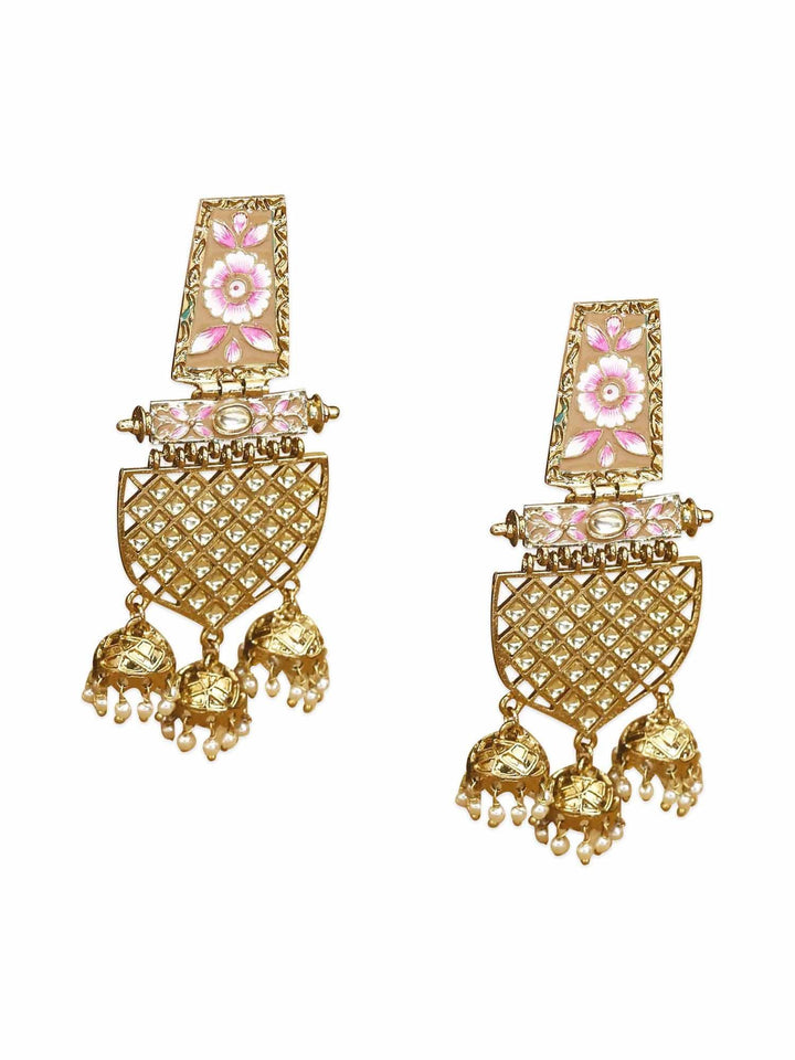 earrings - Bling Bag Brown Malika Designer Earrings