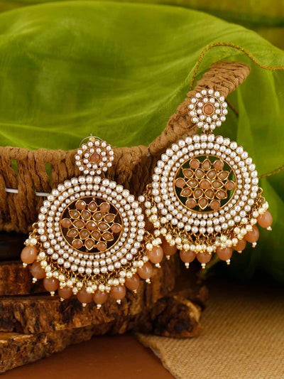 earrings - Bling Bag Brown Nandini Designer Earrings