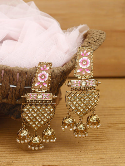 earrings - Bling Bag Brown Malika Designer Earrings
