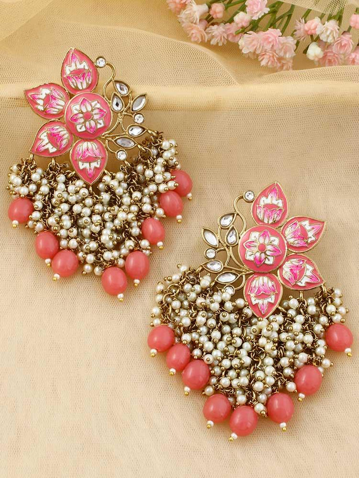 Coral Chakrika Designer Earrings - Bling Bag