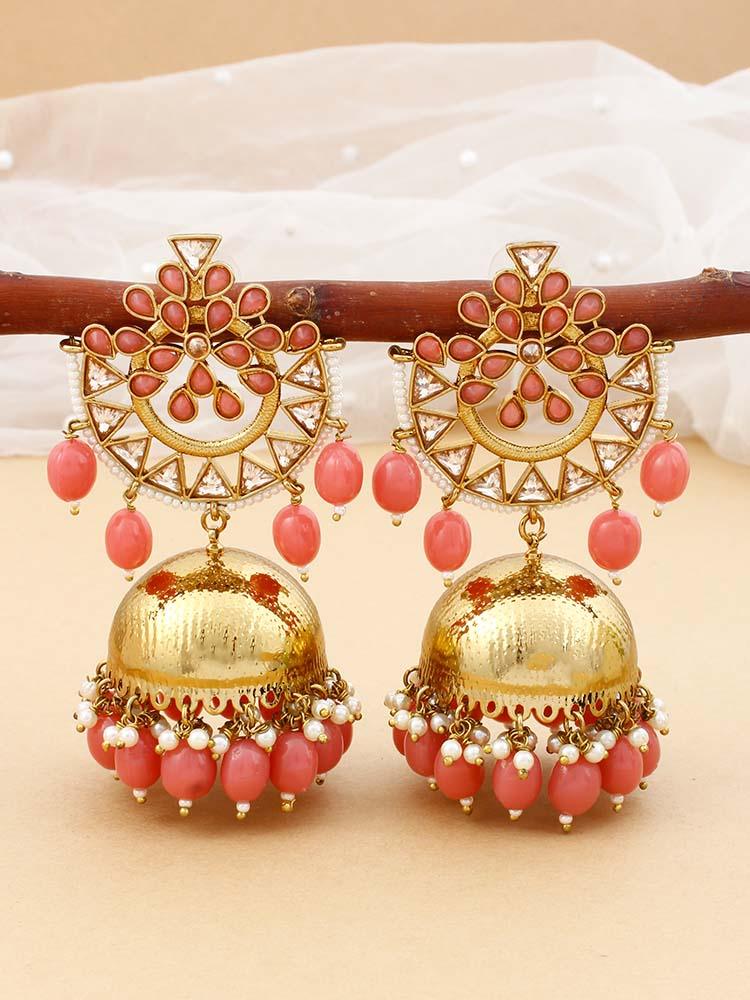 Coral Tez Jhumkis - Bling Bag