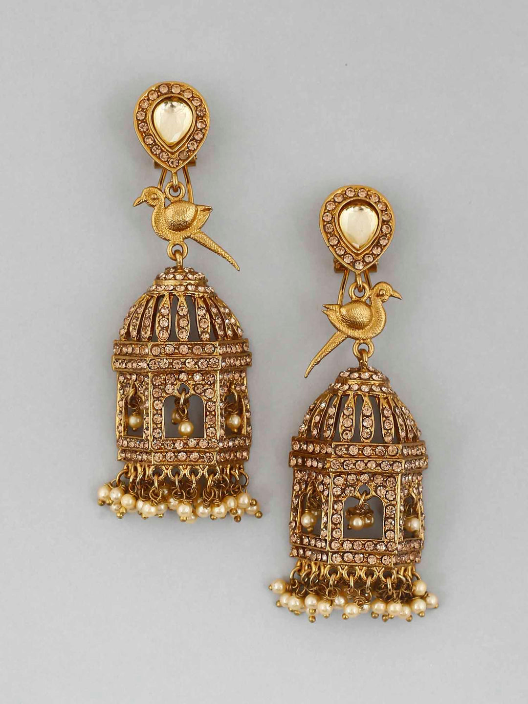 earrings - Bling Bag Copper Cage Designer Earrings