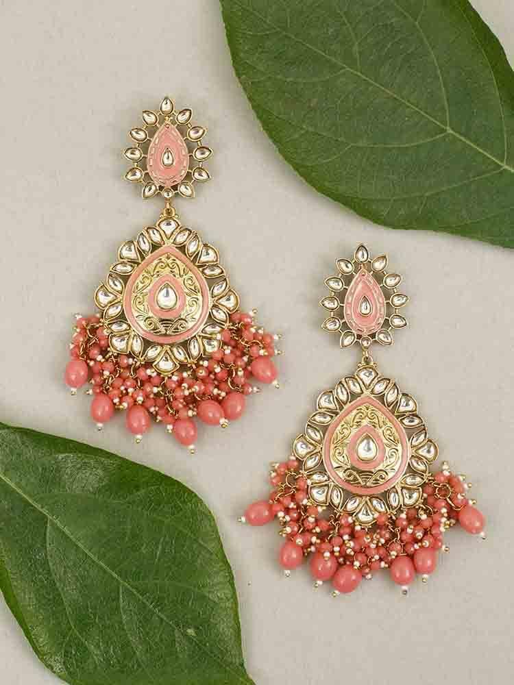earrings - Bling Bag Coral Aaritra Designer Earrings