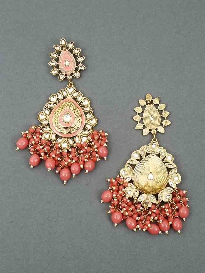 earrings - Bling Bag Coral Aaritra Designer Earrings