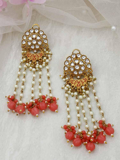 Coral Anika Designer Earrings - Bling Bag