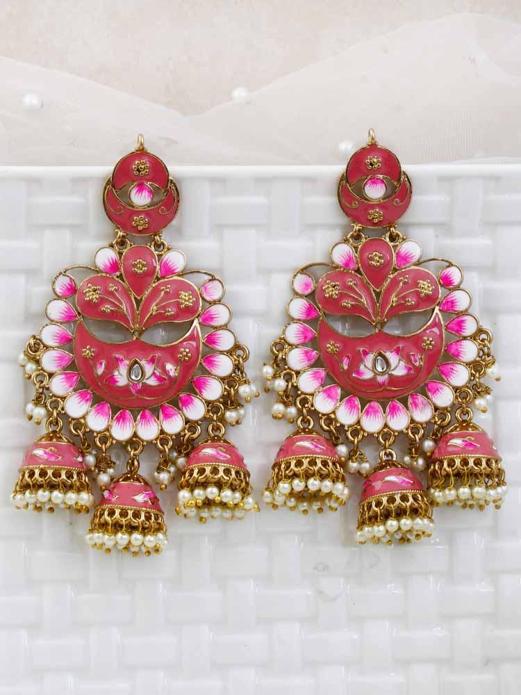 Coral Berry jhumkis - Bling Bag