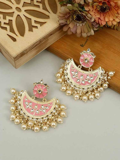 earrings - Bling Bag Coral Kalpesh Chaandbali Earrings
