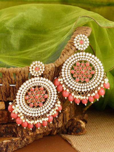 earrings - Bling Bag Coral Nandini Designer Earrings
