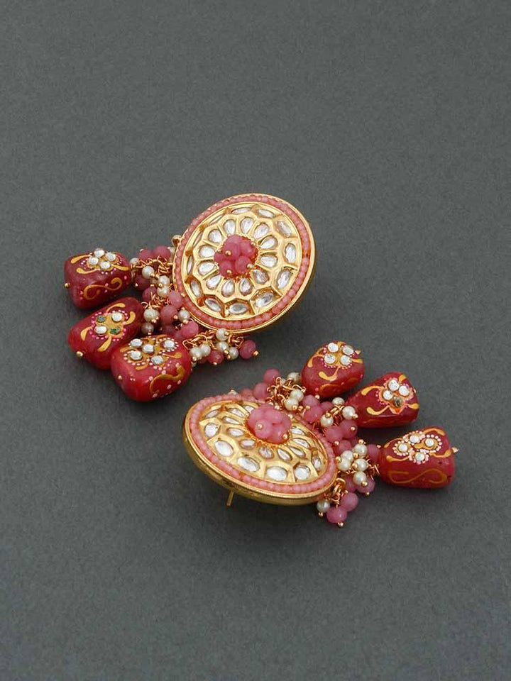 Coral Niharika Designer Earrings - Bling Bag