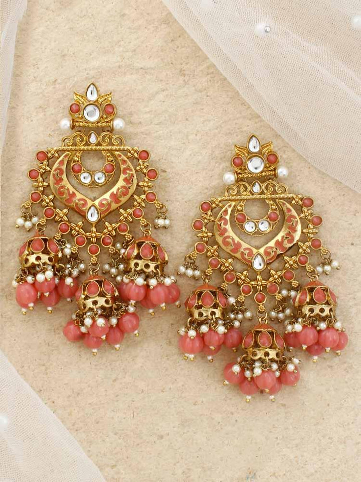 Coral Nityanta Jhumkis - Bling Bag